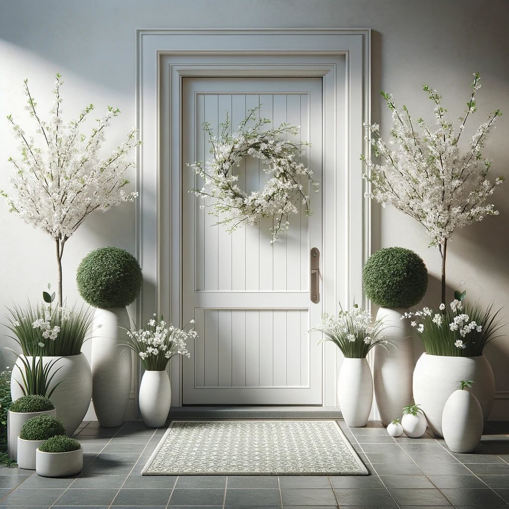 Serene Front door setting for Spring