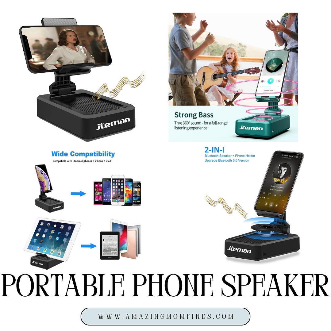 Unleash the Rhythm Anywhere: The Jteman 2-in-1 Portable Bluetooth Speaker and Phone Holder